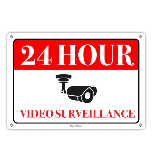 24 Hour Video Surveillance Sign