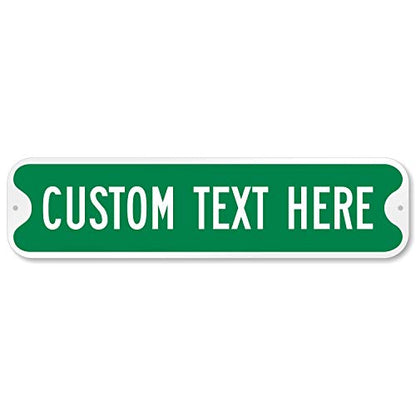 SmartSign Customize Your Own Green Street Sign | 6" x 24" 3M EG Reflective Aluminum