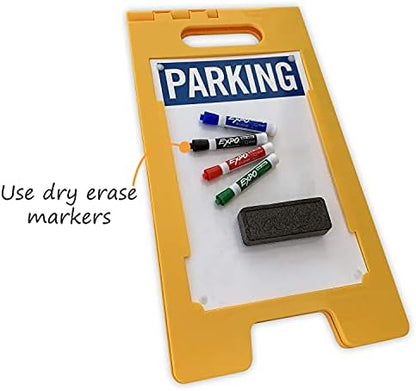 SmartSign - SF-0318-FB-25x12-DE "Parking" Blank Write-On Folding Floor Sign
