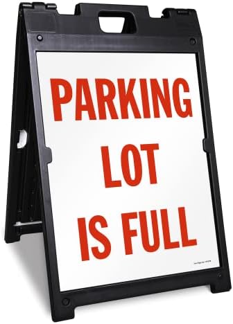 SmartSign “Parking Lot Is Full” Two-Sided BabyBoss A-Frame Sign Kit