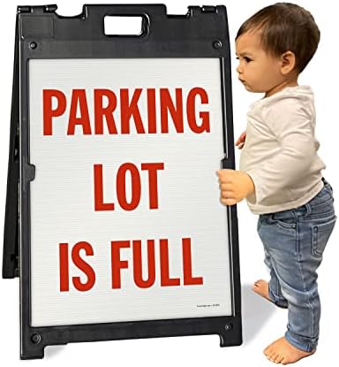 SmartSign “Parking Lot Is Full” Two-Sided BabyBoss A-Frame Sign Kit