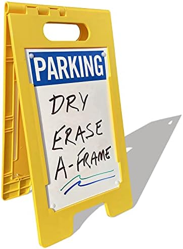 SmartSign - SF-0318-FB-25x12-DE "Parking" Blank Write-On Folding Floor Sign