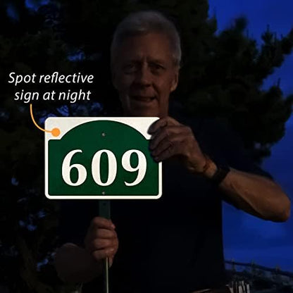 SmartSign  Custom House Address Yard Sign with 18 inch Stake (Dome Design), ,