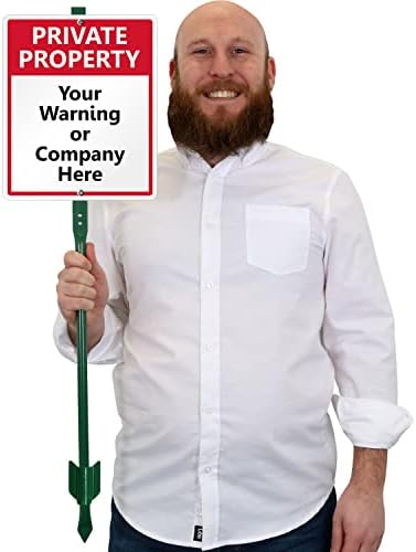SmartSign  “Private Property” Custom Yard Sign & Stake Kit-Add Warning