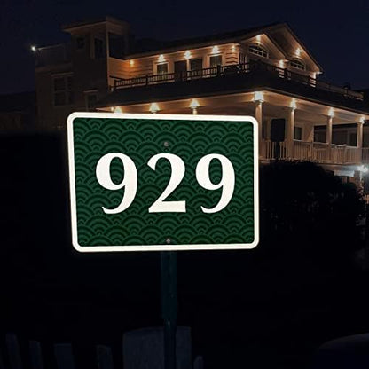 SmartSign Custom House Address Yard Sign with 18 inch Stake (Japanese Waves Background)