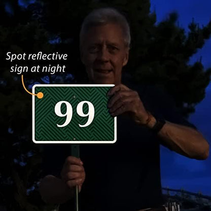 SmartSign Custom House Address Yard Sign with 18 inch Stake (Seamless Crossing Background),