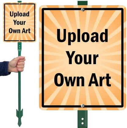 SmartSign Fully Custom Yard Sign with 3 foot Stake