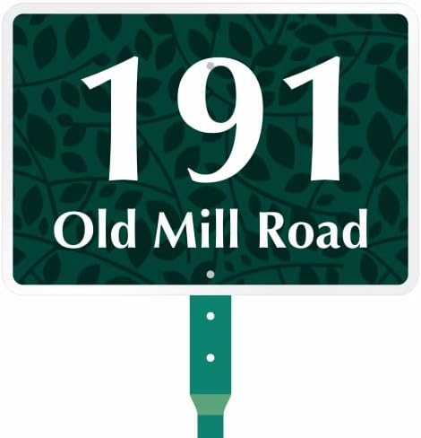 SmartSign  Custom House Address Yard Sign with 18 inch Stake (Spring Background)