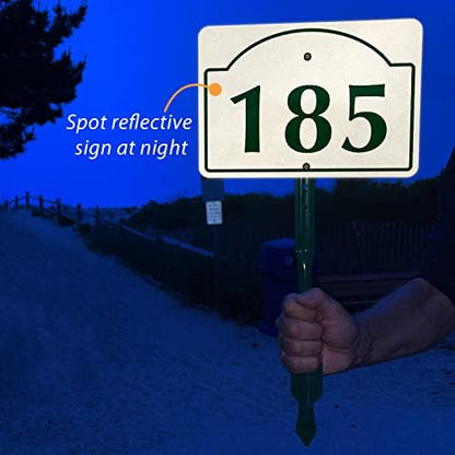 SmartSign  Custom Address Yard Sign with 18 inch Stake (Dome Design)