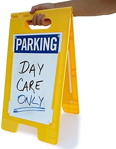 SmartSign - SF-0318-FB-25x12-DE "Parking" Blank Write-On Folding Floor Sign
