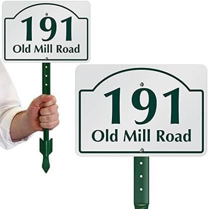 SmartSign  Custom Address Yard Sign with 18 inch Stake (Dome Design)