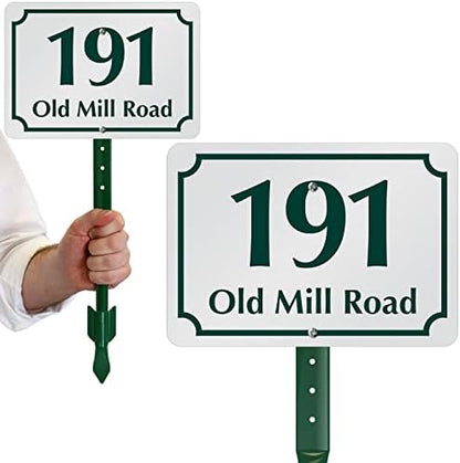 SmartSign  Custom Address Yard Sign with 18 inch Stake  (Scallop Design)