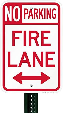 SmartSign "Fire Lane - No Parking" Official Colorado Sign with Bidirectional Arrow