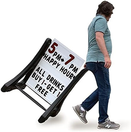 SmartSign Deluxe Portable Rolling Swinger Sidewalk Sign and Letter Kit