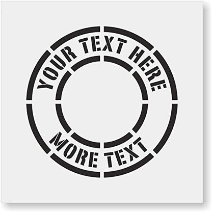 SmartSign "Add Your Text Here, More Text" Custom Reusable Stencil