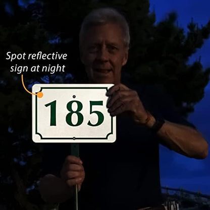 SmartSign  Custom Address Yard Sign with 18 inch Stake  (Scallop Design)