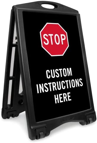 SmartSign  BigBoss Custom A-Frame Sidewalk Sign Kit with STOP Symbol