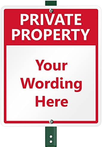 SmartSign  Custom “Private Property” Yard Sign & Stake Kit