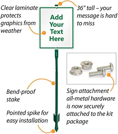 SmartSign Custom Yard Sign with 3 foot Stake