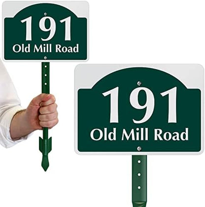SmartSign  Custom House Address Yard Sign with 18 inch Stake (Dome Design), ,