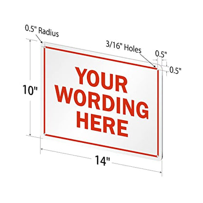 SmartSign Custom Metal Sign  Personalized Custom Sign for Outside, Delivery, Office, Wedding, Name, Business, AirBnB, Bar