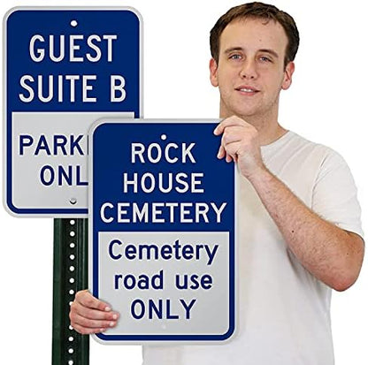 SmartSign "Customizable Vertical Blue Sign Template