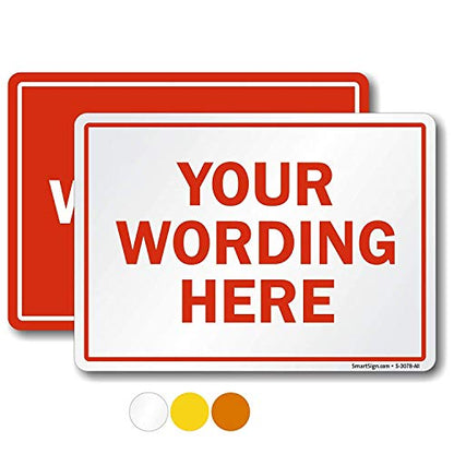 SmartSign Custom Metal Sign  Personalized Custom Sign for Outside, Delivery, Office, Wedding, Name, Business, AirBnB, Bar