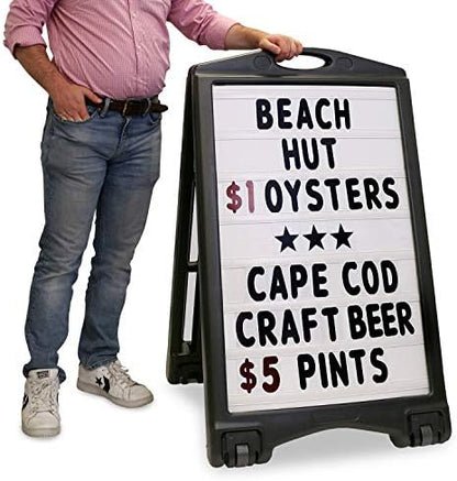 SmartSign BigBoss Pro Changeable Message Board (White) with 4 Inch Letters and Numbers Kit