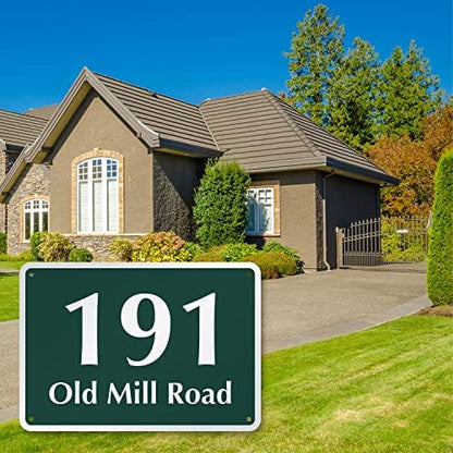 SmartSign  Custom House Number Address Sign  (Rectangular Design)