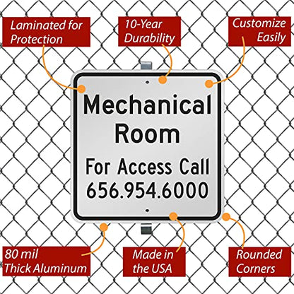 SmartSign "Customizable Square Black Sign Template