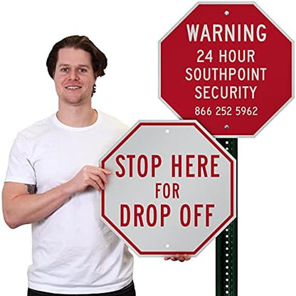 SmartSign “Customizable Octagon Red Sign Template”