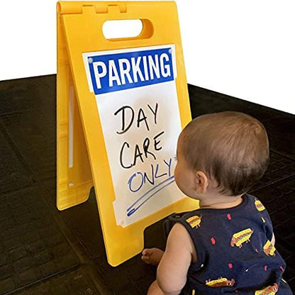 SmartSign - SF-0318-FB-25x12-DE "Parking" Blank Write-On Folding Floor Sign