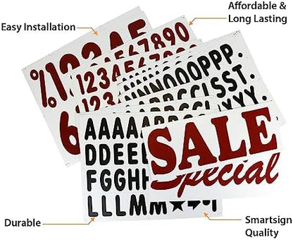 SmartSign Deluxe Letter & Number Kit for White Message Boards | 4" Character Height