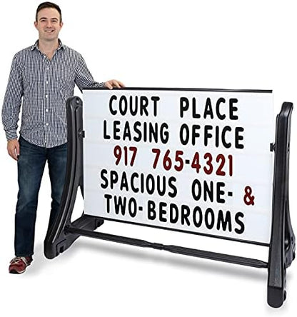 SmartSign Sidewalk Sign, Standard Swinger Changing Message Sidewalk Sign and Letter Kit