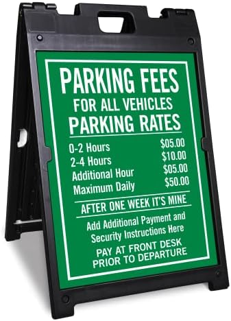 SmartSign  BabyBoss Custom Parking Fees Sidewalk Sign Kit