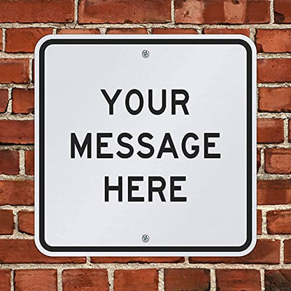 SmartSign "Customizable Square Black Sign Template