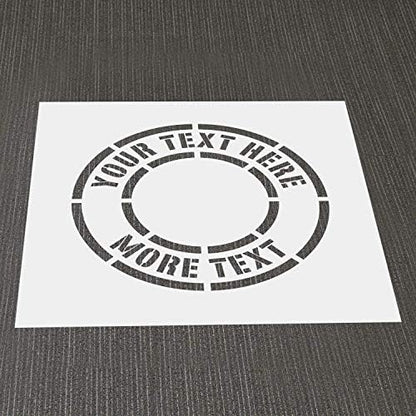 SmartSign "Add Your Text Here, More Text" Custom Reusable Stencil