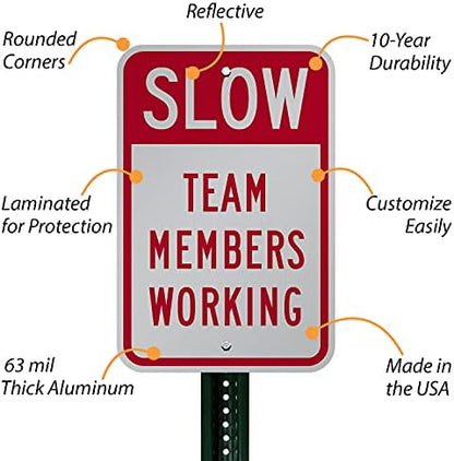 SmartSign "Slow - Add Your Wording Here" Custom Sign