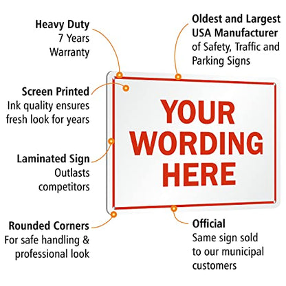 SmartSign Custom Metal Sign  Personalized Custom Sign for Outside, Delivery, Office, Wedding, Name, Business, AirBnB, Bar