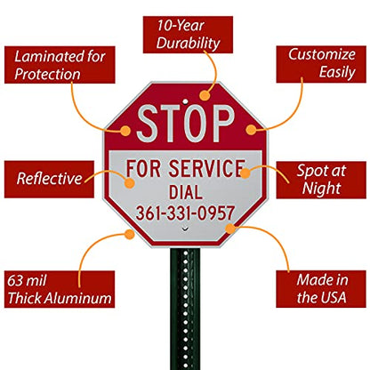 SmartSign "Stop - Add Your Wording" Custom Sign