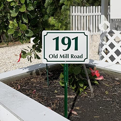 SmartSign  Custom Address Yard Sign with 18 inch Stake  (Scallop Design)