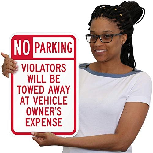 SmartSign - T1-1061-HI_12x18 No Parking - Violators Towed Sign By