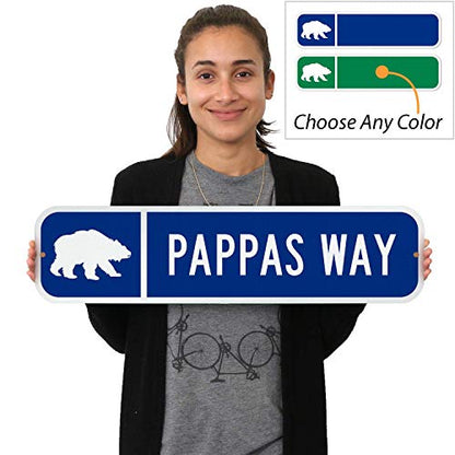 SmartSign Customize Your Own Street Metal Sign with Bear Symbol,