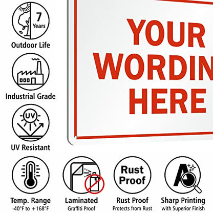 SmartSign Custom Metal Sign  Personalized Custom Sign for Outside, Delivery, Office, Wedding, Name, Business, AirBnB, Bar