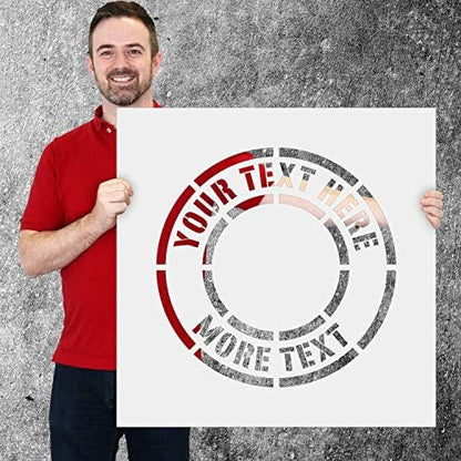 SmartSign "Add Your Text Here, More Text" Custom Reusable Stencil