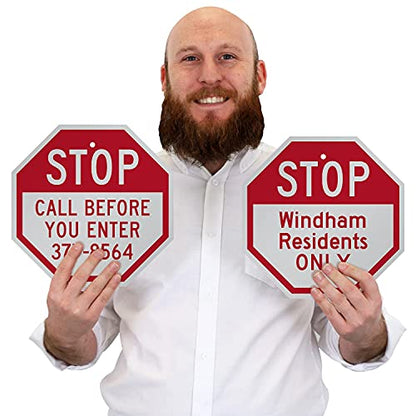 SmartSign "Stop - Add Your Wording" Custom Sign