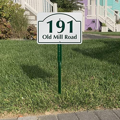 SmartSign  Custom Address Yard Sign with 18 inch Stake (Dome Design)