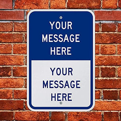 SmartSign "Customizable Vertical Blue Sign Template