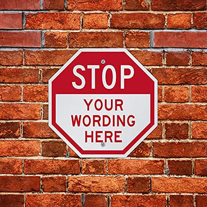 SmartSign "Stop - Add Your Wording" Custom Sign