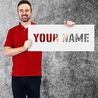 SmartSign "Add Your Text Here, More Text" Custom Reusable Stencil